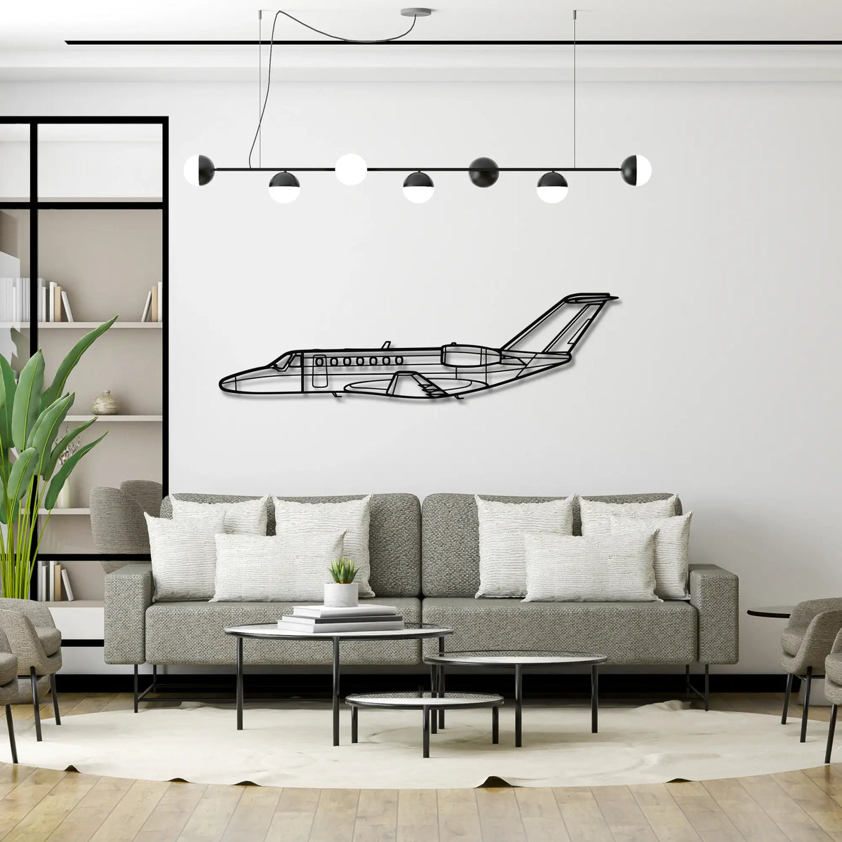 Cessna 525B CJ3 - Metalowa dekoracja ścienna - aranżacja w stylu loftowym