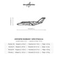 Wymiary i specyfikacja techniczna modelu: Cessna 525B CJ3 - Metalowa dekoracja ścienna