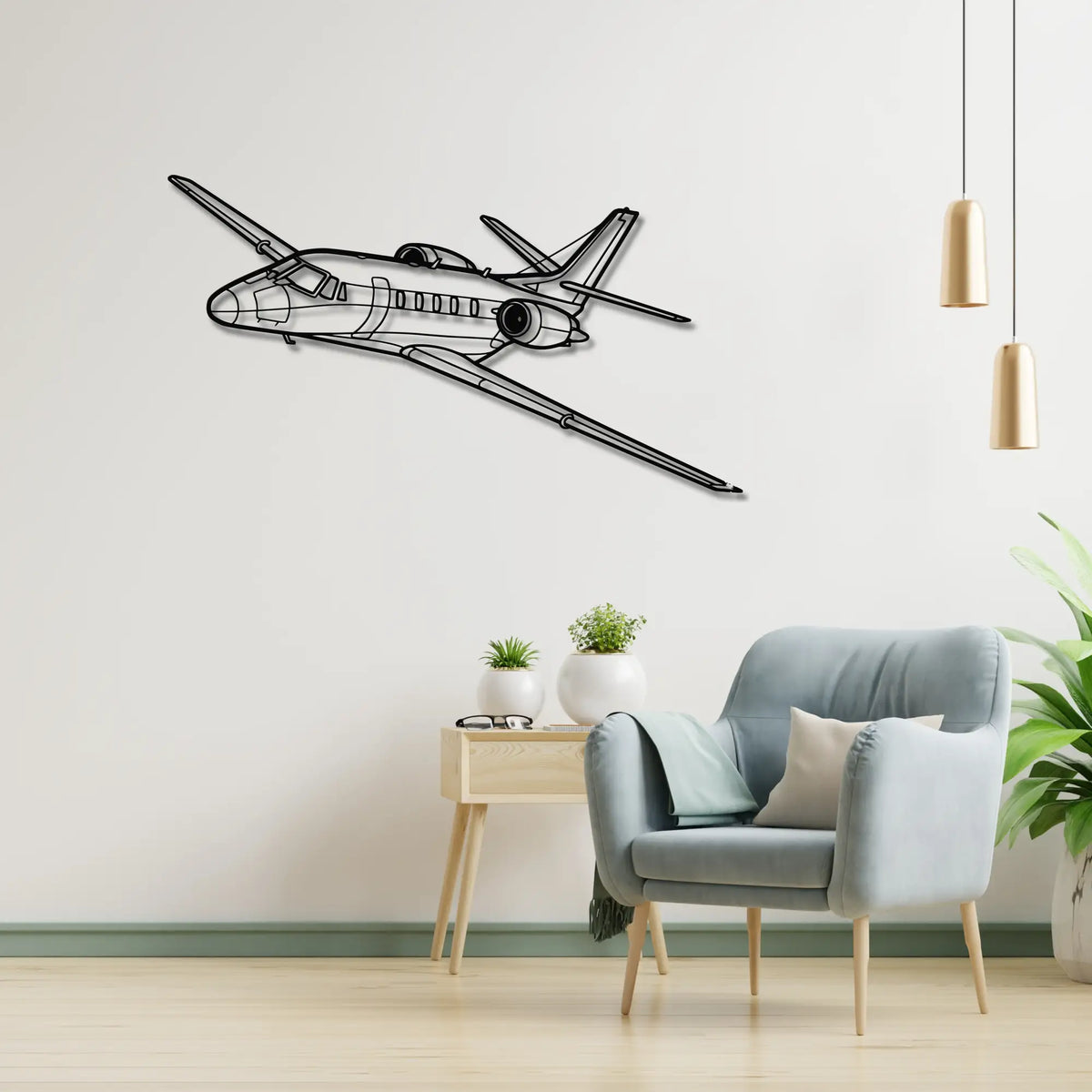 Cessna 560XL Citation Excel - Metalowa dekoracja ścienna - metalowa ozdoba we wnętrzu industrialnym