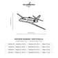 Wymiary i specyfikacja techniczna modelu: Cessna 560XL Citation Excel - Metalowa dekoracja ścienna
