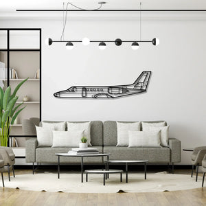 Cessna Citation II - Metalowa dekoracja ścienna - aranżacja w stylu loftowym