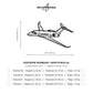 Wymiary i specyfikacja techniczna modelu: Cessna Citation Longitude - Metalowa dekoracja ścienna