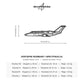 Wymiary i specyfikacja techniczna modelu: Cessna CJ3 - Metalowa dekoracja ścienna
