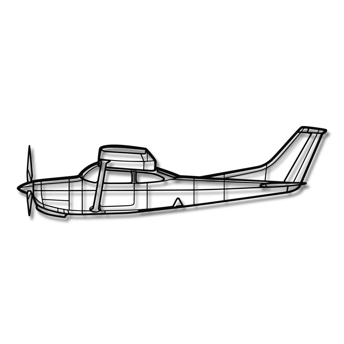 Cessna R182 - Metalowa dekoracja ścienna - szczegółowy model 3D ze stali