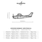 Wymiary i specyfikacja techniczna modelu: Cessna R182 - Metalowa dekoracja ścienna