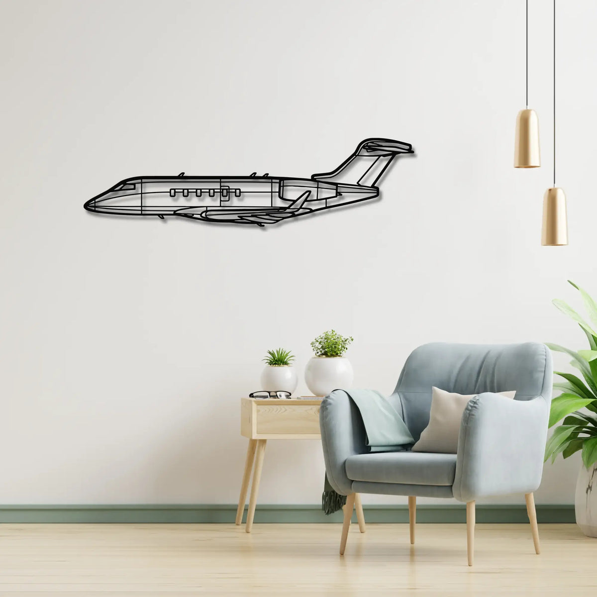 Challenger 350 - Metalowa dekoracja ścienna - metalowa ozdoba we wnętrzu industrialnym