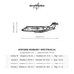 Wymiary i specyfikacja techniczna modelu: Challenger 350 - Metalowa dekoracja ścienna
