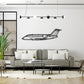 Bombardier Challenger 604 - Metalowa dekoracja ścienna - aranżacja w stylu loftowym