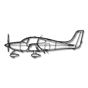 Cirrus SR22 - Metalowa dekoracja ścienna - szczegółowy model 3D ze stali