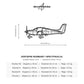 Wymiary i specyfikacja techniczna modelu: Cirrus SR22 - Metalowa dekoracja ścienna