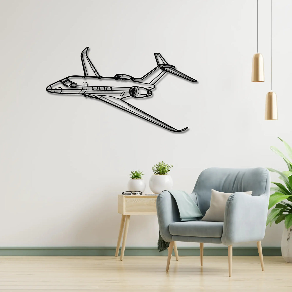 Cessna Citation Longitude - Metalowa dekoracja ścienna - metalowa ozdoba we wnętrzu industrialnym