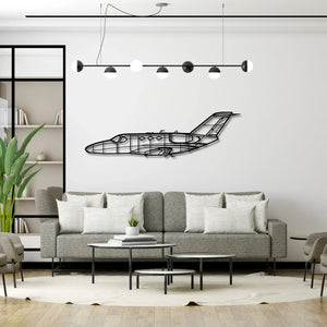 Cessna Citation Mustang - Metalowa dekoracja ścienna - aranżacja w stylu loftowym