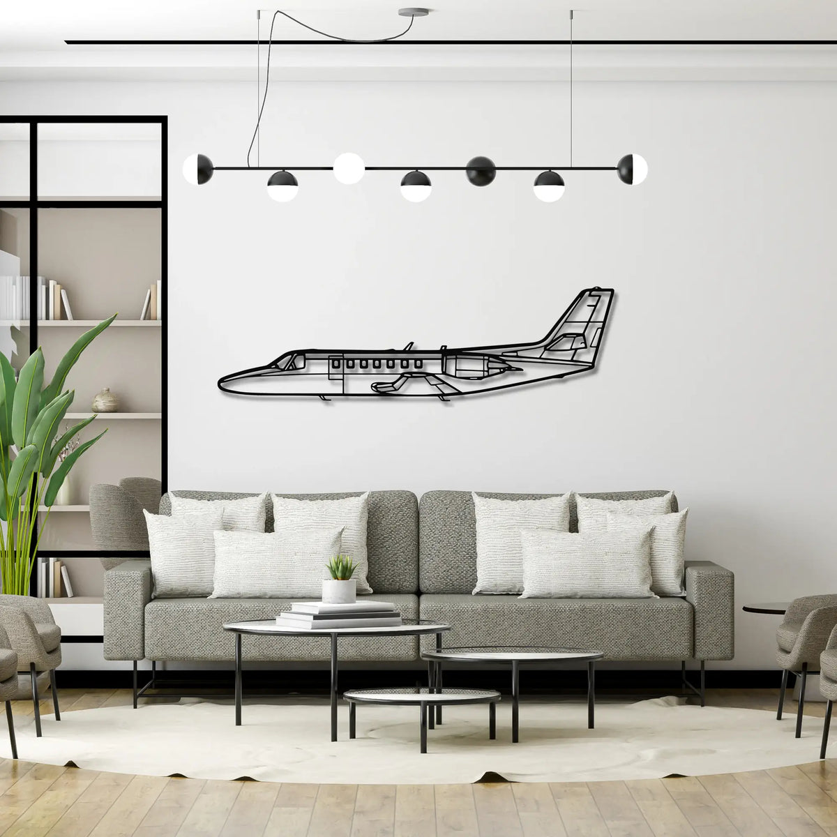 Cessna Citation V - Metalowa dekoracja ścienna - aranżacja w stylu loftowym