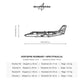 Wymiary i specyfikacja techniczna modelu: Cessna Citation V - Metalowa dekoracja ścienna
