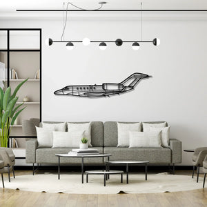 Cessna Citation X - Metalowa dekoracja ścienna - aranżacja w stylu loftowym