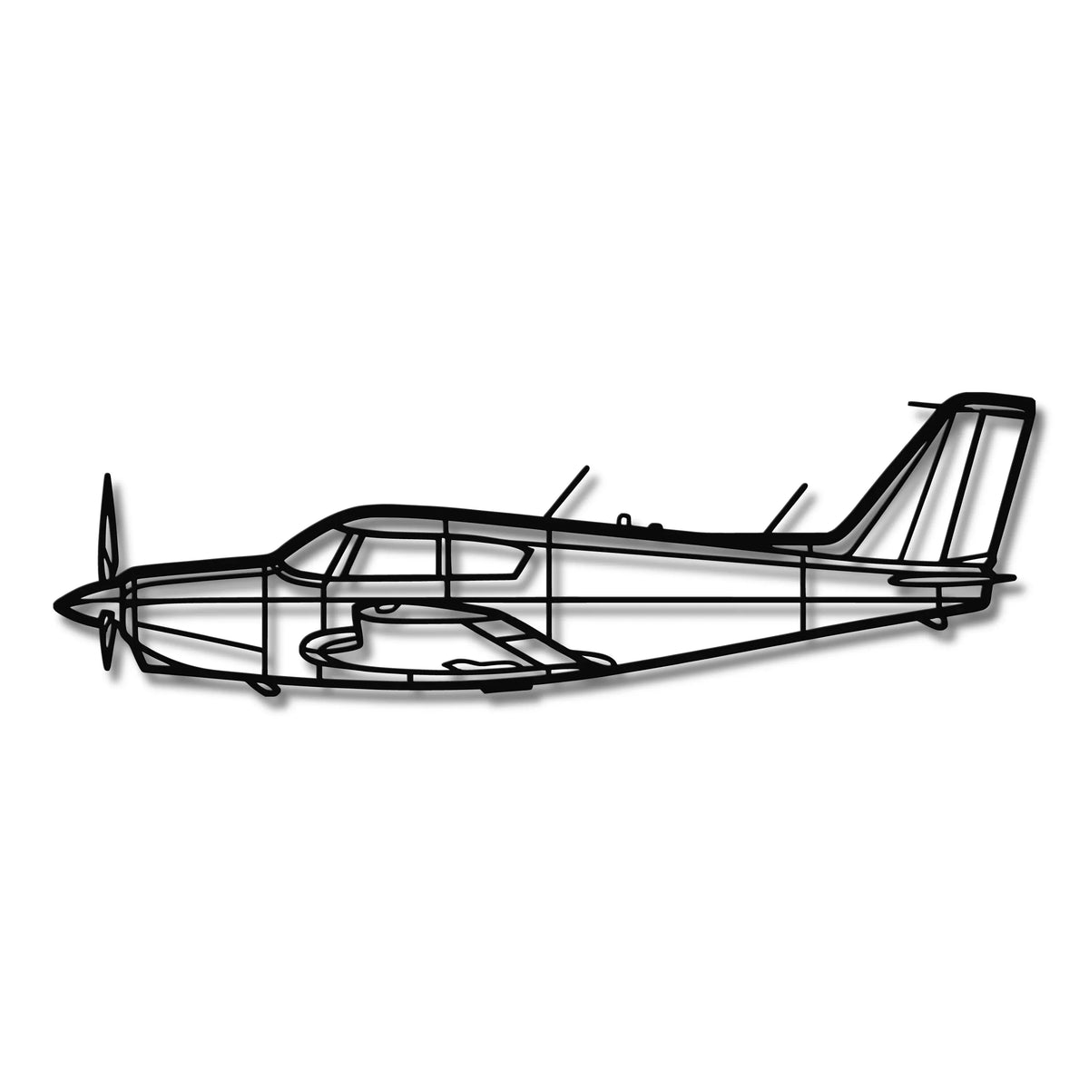 Piper Comanche 250 - Metalowa dekoracja ścienna - szczegółowy model 3D ze stali