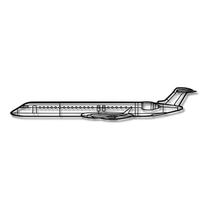 Bombardier CRJ 900 - Metalowa dekoracja ścienna - szczegółowy model 3D ze stali