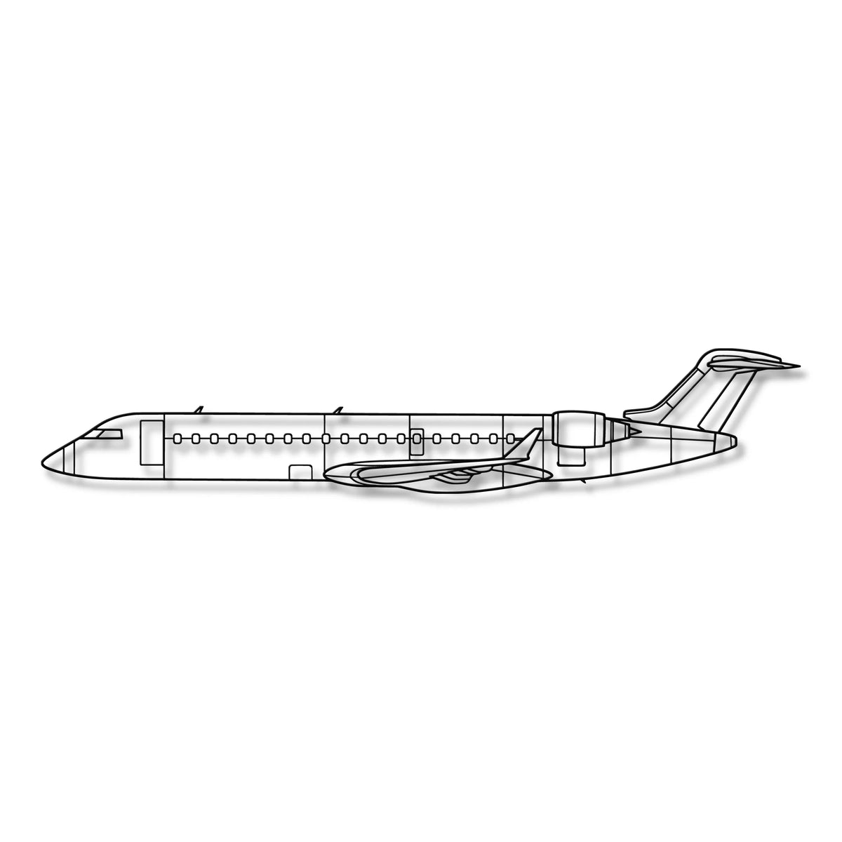 Bombardier CRJ700 - Metalowa dekoracja ścienna - szczegółowy model 3D ze stali