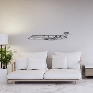 Bombardier CRJ700 - Metalowa dekoracja ścienna - aranżacja w stylu loftowym