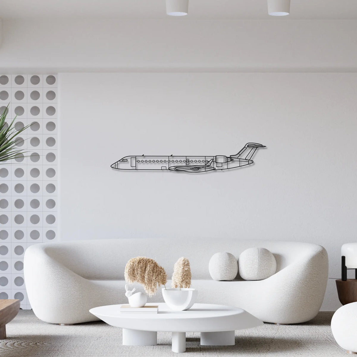 Bombardier CRJ700 - Metalowa dekoracja ścienna - metalowa ozdoba we wnętrzu industrialnym