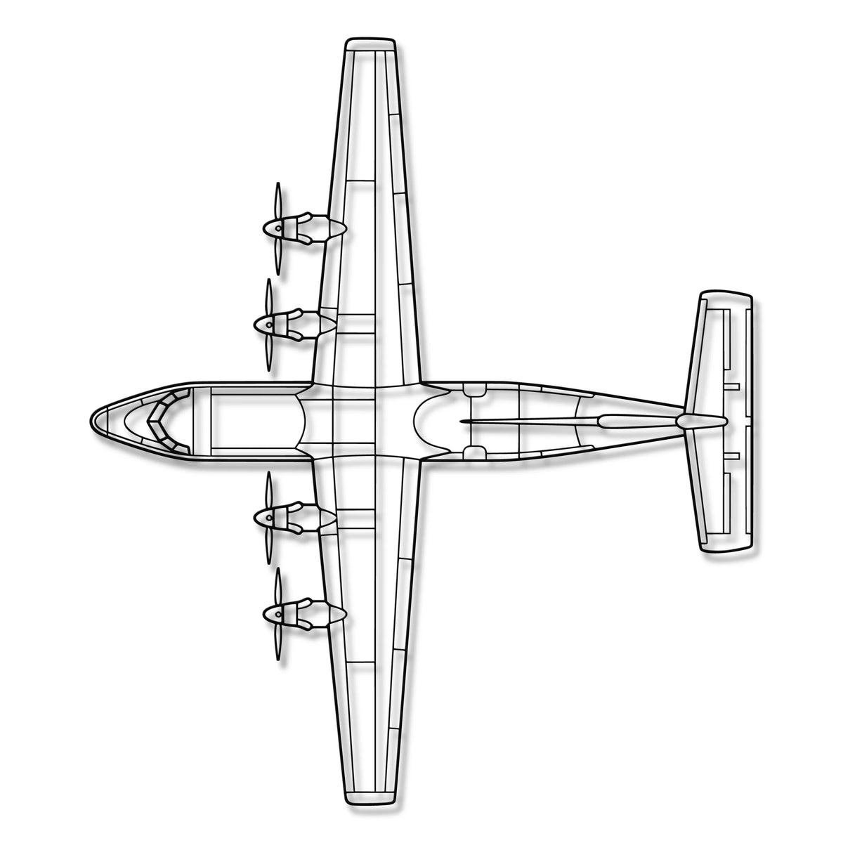 De Havilland Canada Dash 7 - Metalowa dekoracja ścienna - szczegółowy model 3D ze stali