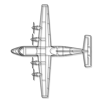 De Havilland Canada Dash 7 - Metalowa dekoracja ścienna - szczegółowy model 3D ze stali