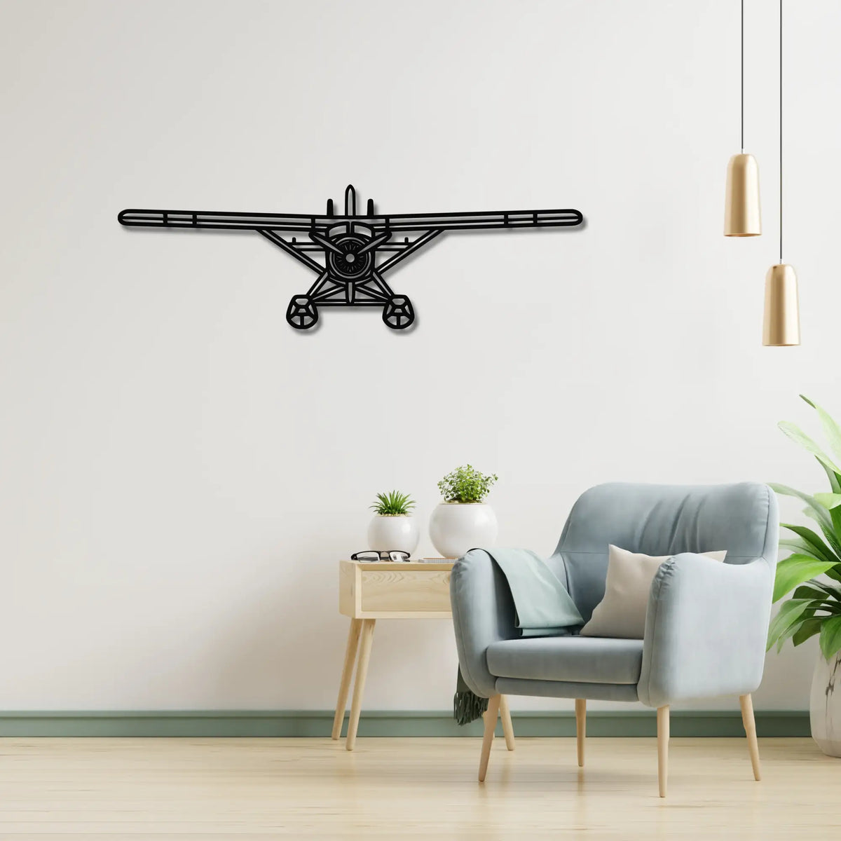 DHC-2 Beaver - Metalowa dekoracja ścienna - metalowa ozdoba we wnętrzu industrialnym