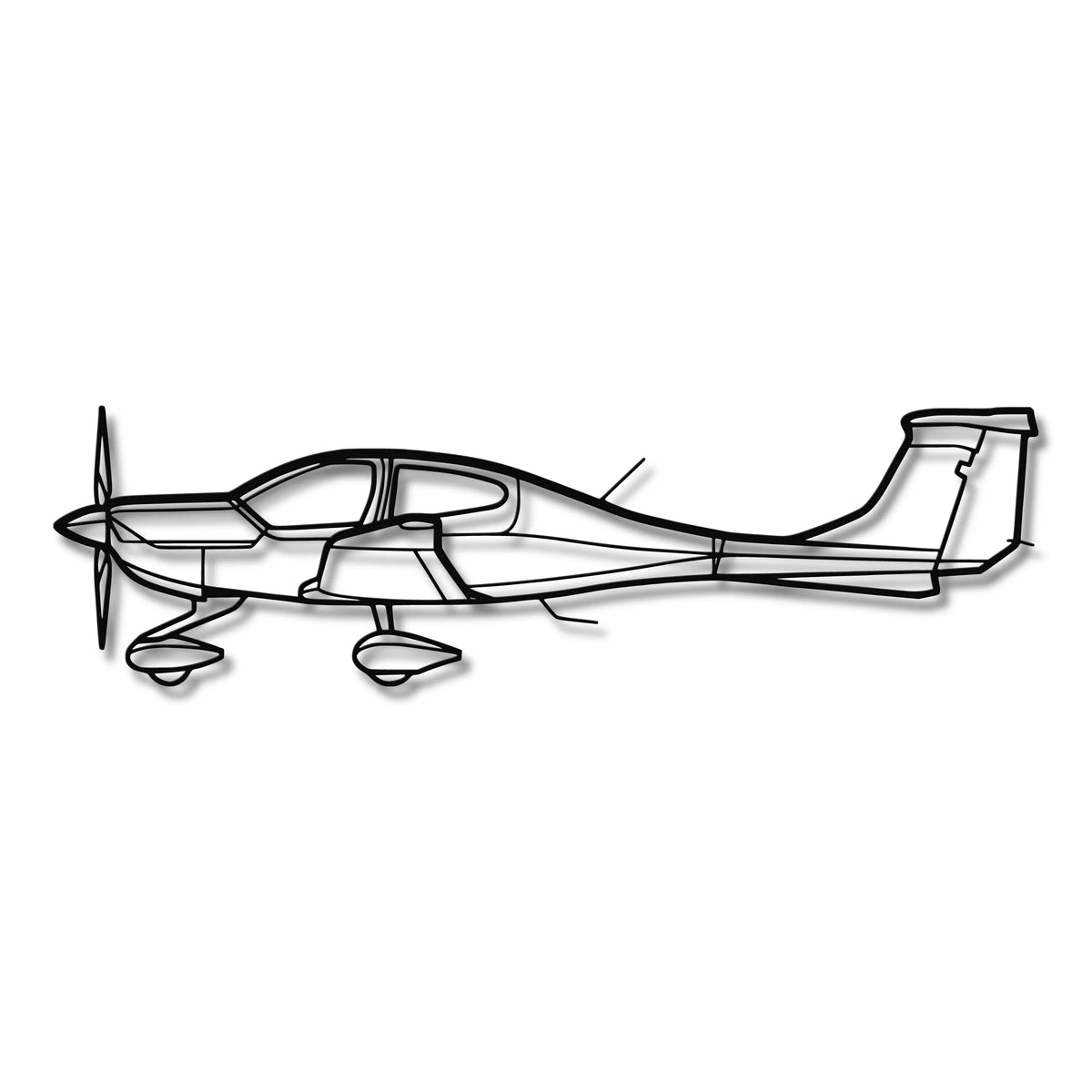 Diamond DA40 - Metalowa dekoracja ścienna - szczegółowy model 3D ze stali