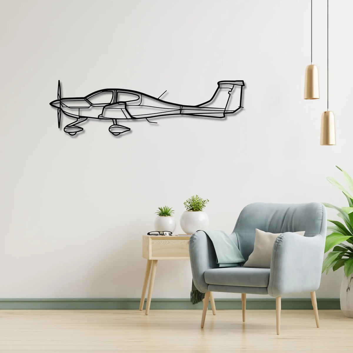 Diamond DA40 - Metalowa dekoracja ścienna - metalowa ozdoba we wnętrzu industrialnym