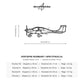 Wymiary i specyfikacja techniczna modelu: Diamond DA40 - Metalowa dekoracja ścienna