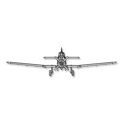 Dromader M18b – Metalowa sylwetka na ścianę - precyzyjne detale metalowego modelu