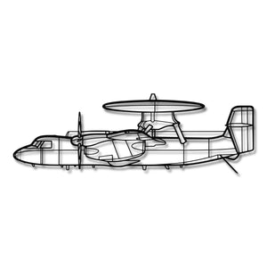 E-2C Hawkeye - Metalowa dekoracja ścienna - szczegółowy model 3D ze stali