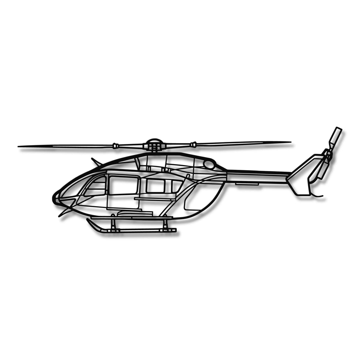 Airbus EC 145 - Metalowa dekoracja ścienna - szczegółowy model 3D ze stali