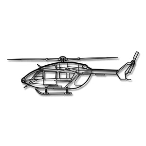 Airbus EC 145 - Metalowa dekoracja ścienna - szczegółowy model 3D ze stali