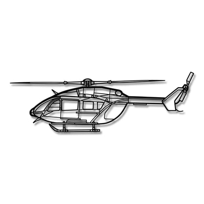 Airbus EC 145 - Metalowa dekoracja ścienna - szczegółowy model 3D ze stali