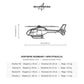 Wymiary i specyfikacja techniczna modelu: Eurocopter EC120 Colibri - Metalowa dekoracja ścienna