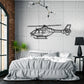 Eurocopter EC 135 T2 - Metalowa dekoracja ścienna - metalowa ozdoba we wnętrzu industrialnym