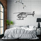 Eurocopter EC130 - Metalowa dekoracja ścienna - metalowa ozdoba we wnętrzu industrialnym