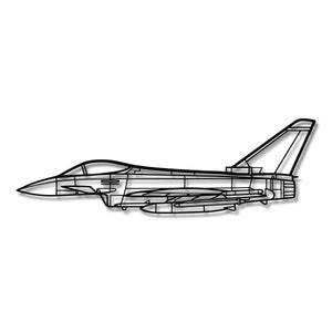 Eurofighter Typhoon - Metalowa dekoracja ścienna - szczegółowy model 3D ze stali