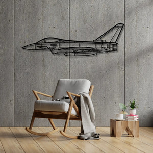 Eurofighter Typhoon - Metalowa dekoracja ścienna - aranżacja w stylu loftowym