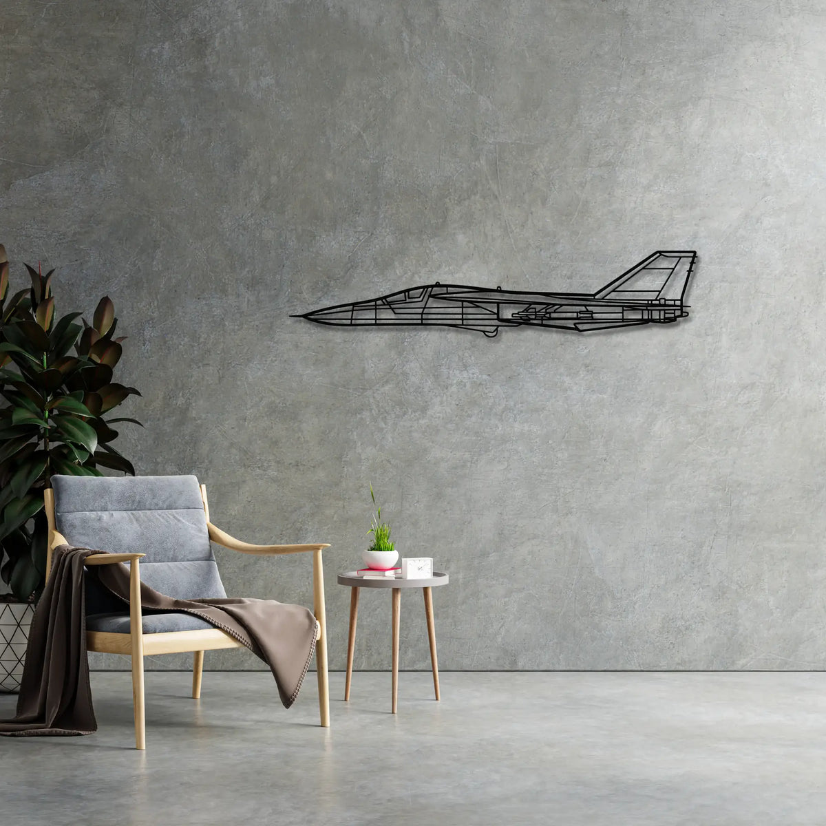 F-111 Aardvark - Metalowa dekoracja ścienna - metalowa ozdoba we wnętrzu industrialnym