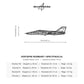 Wymiary i specyfikacja techniczna modelu: F-111 Aardvark - Metalowa dekoracja ścienna
