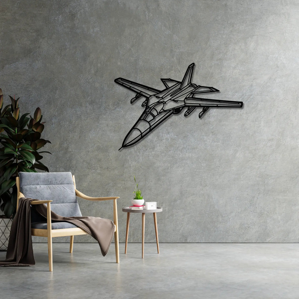 F-111A - Metalowa dekoracja ścienna - metalowa ozdoba we wnętrzu industrialnym