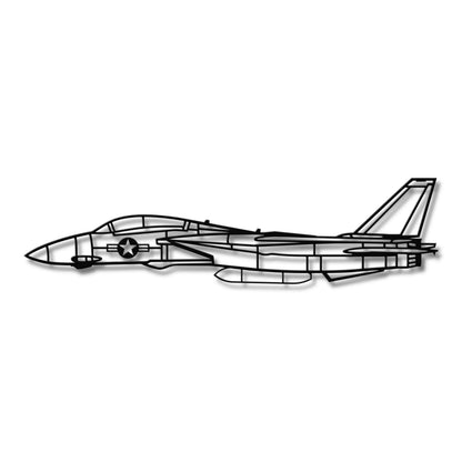 F-14 Tomcat – Metalowa sylwetka na ścianę - precyzyjne detale metalowego modelu