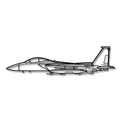 McDonnell Douglas F-15 Strike Eagle - Metalowa dekoracja ścienna - szczegółowy model 3D ze stali