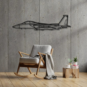 McDonnell Douglas F-15 Strike Eagle - Metalowa dekoracja ścienna - aranżacja w stylu loftowym