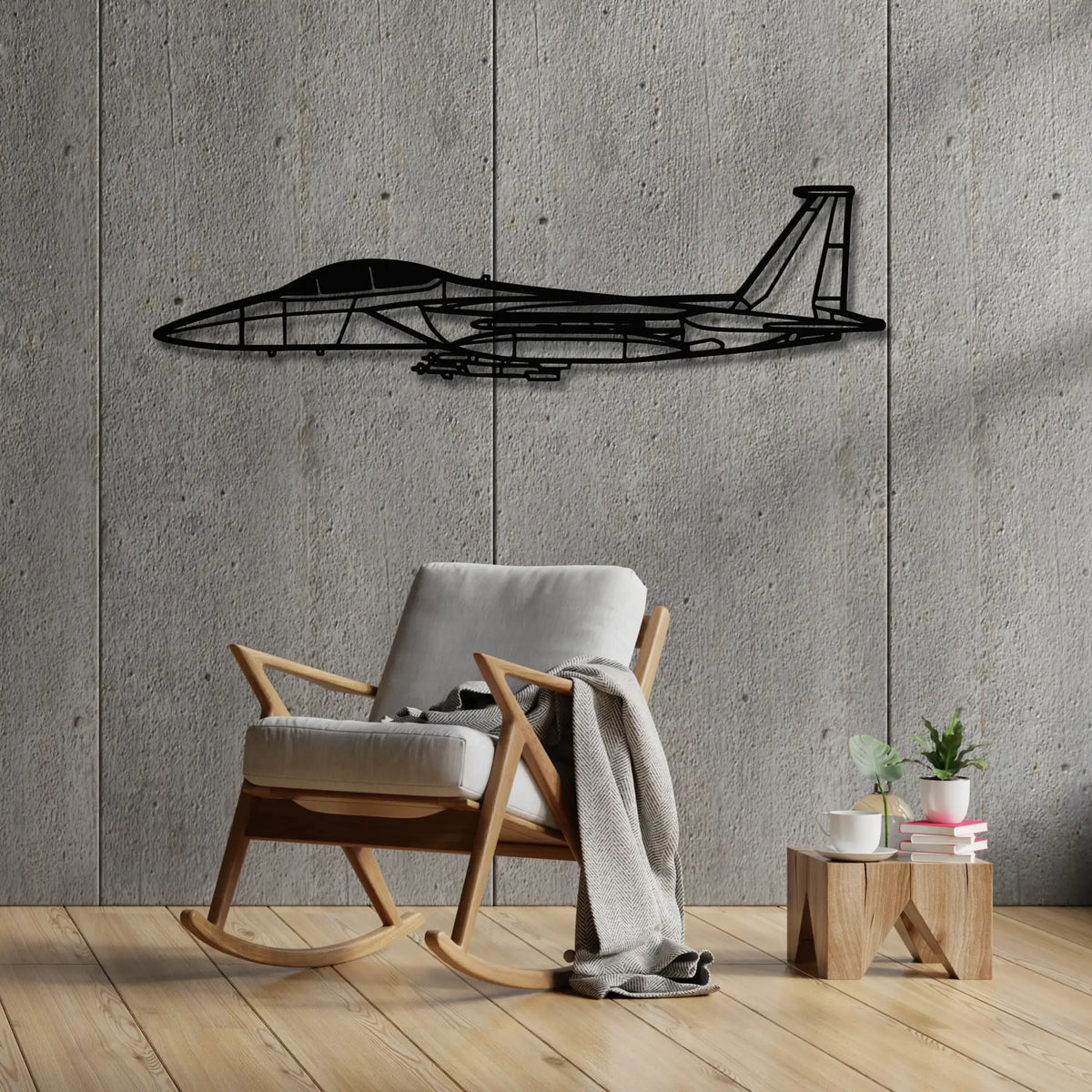 McDonnell Douglas F-15E Strike Eagle - Metalowa dekoracja ścienna - aranżacja w stylu loftowym