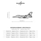 Wymiary i specyfikacja techniczna: F-16 Fighting Falcon – Metalowa sylwetka na ścianę