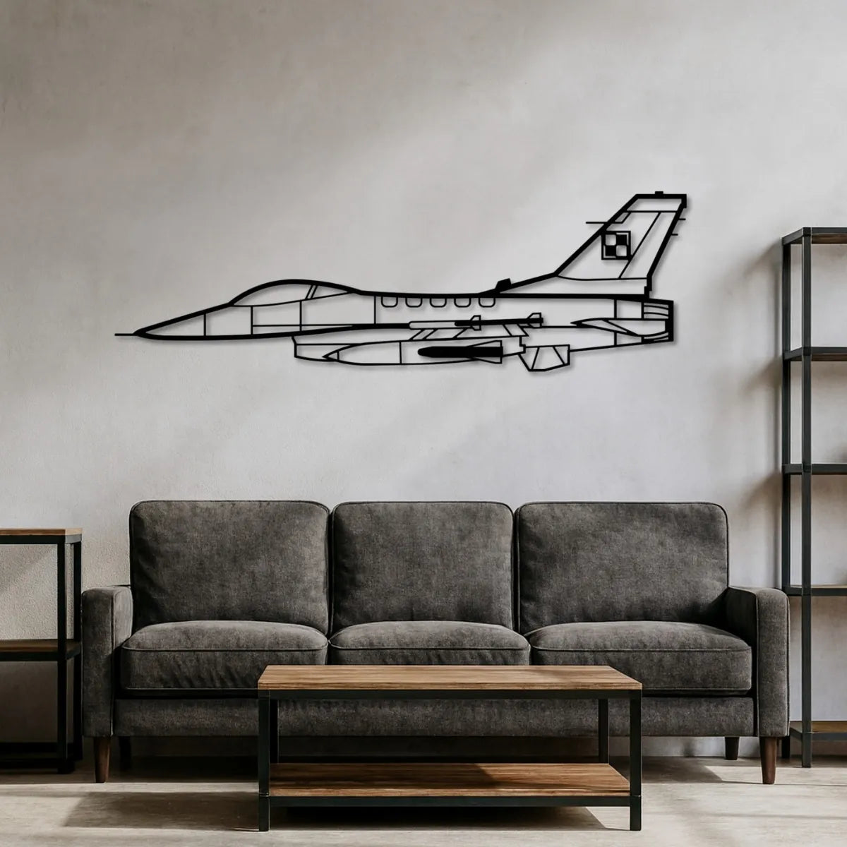F-16 Fighting Falcon metalowy model na ścianę