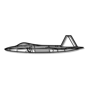 Lockheed Martin F-22 Raptor - Metalowa dekoracja ścienna - szczegółowy model 3D ze stali